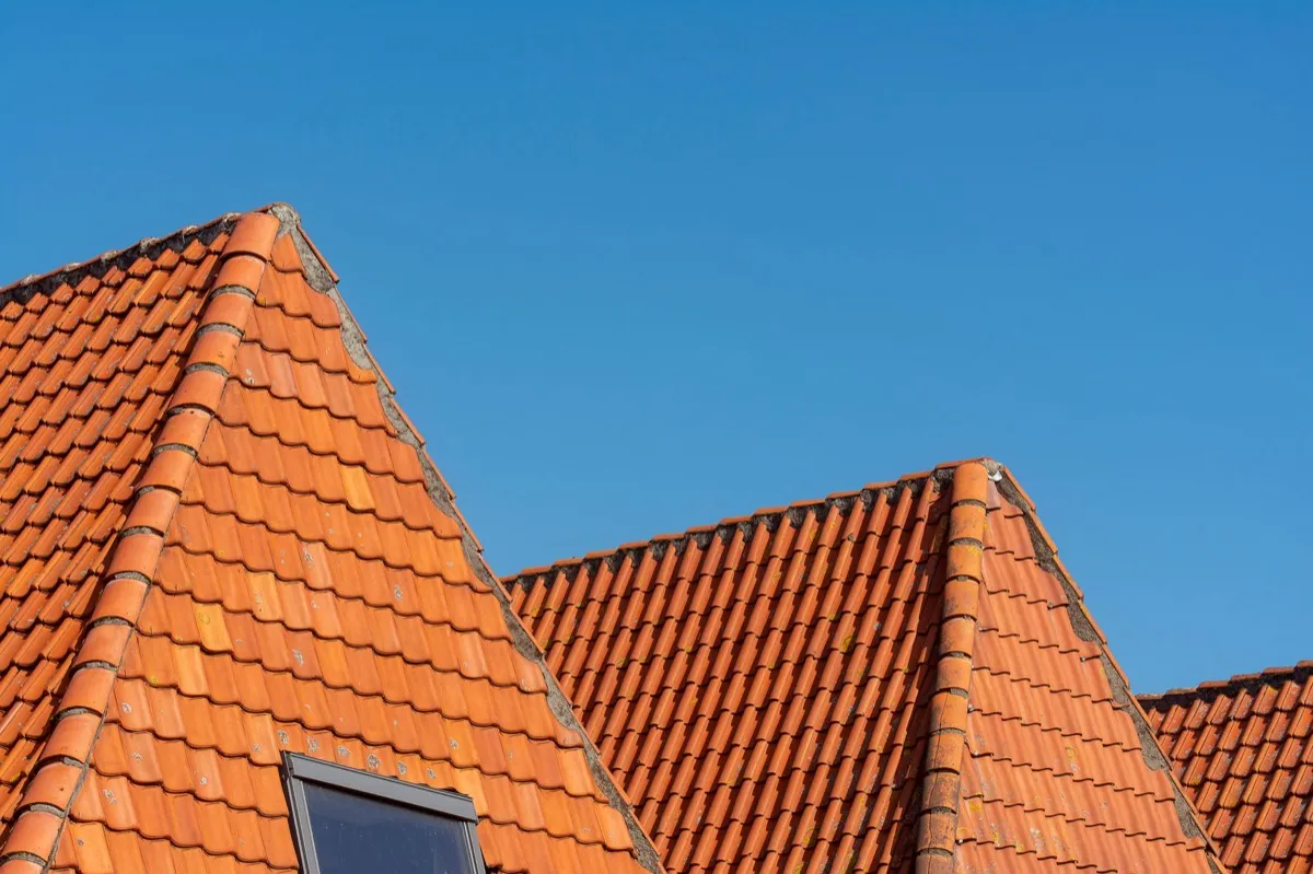 Clay barrel tile rooflines on homes in Warner Robins, GA